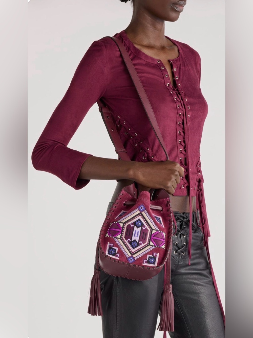 Isabel Marant SILAO Leather Crossbody Bag New $1190 SOLD OUT STYLE